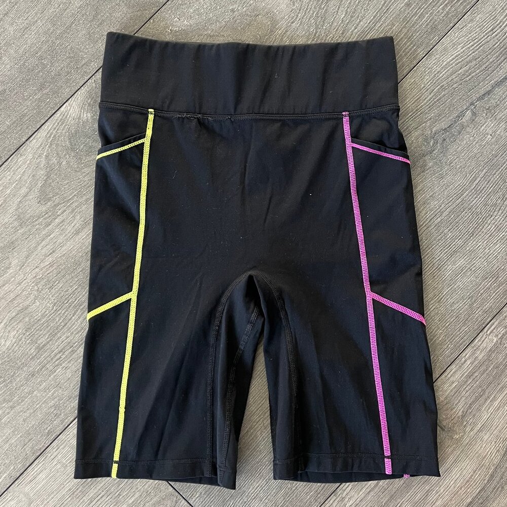 ALL ACCESS Black/Neon Bike Shorts